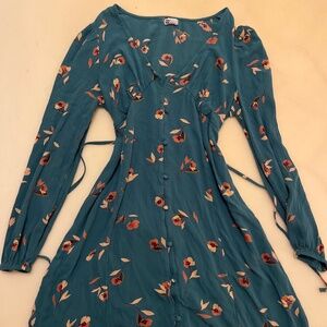 Women’s Billabong Floral Long Sleeve Mini Sun Dress